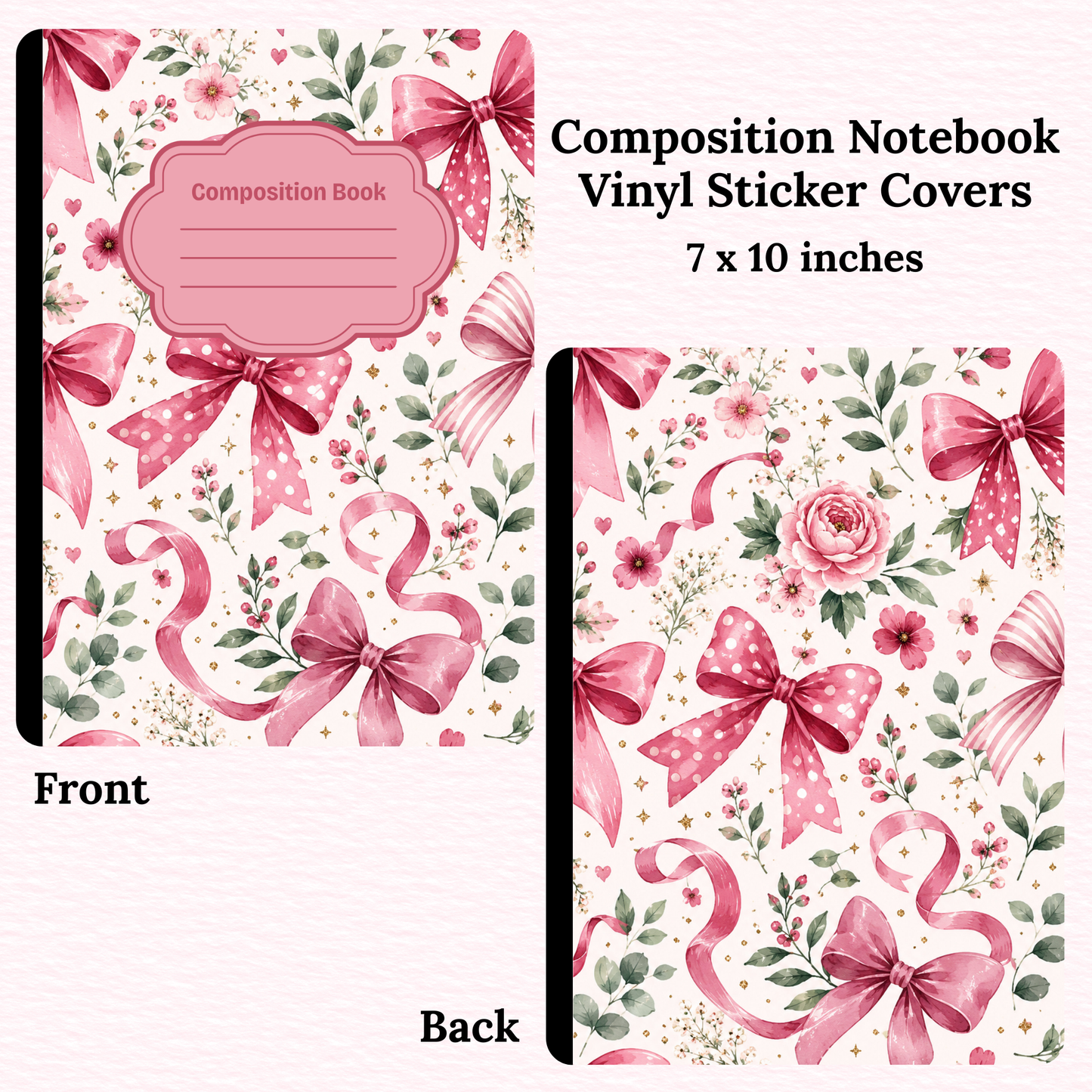 Bows Notebook Vinyl Cover