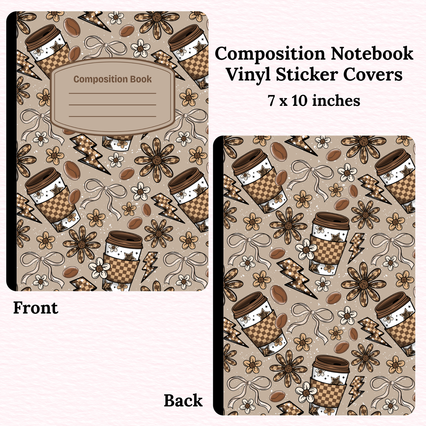 Fall Coffee Composition Notebook Vinyl Cover