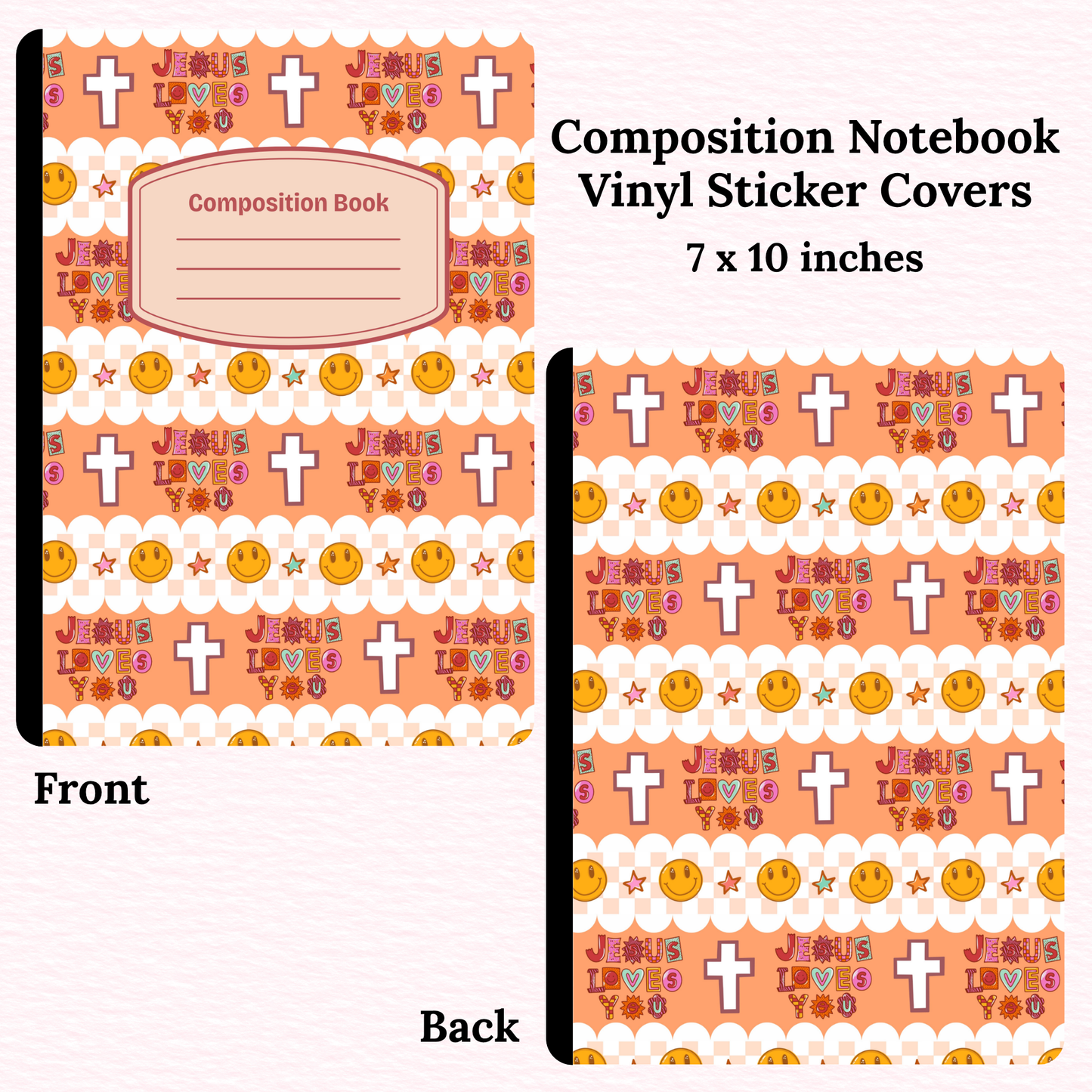 Jesus Loves You Composition Notebook Vinyl Cover