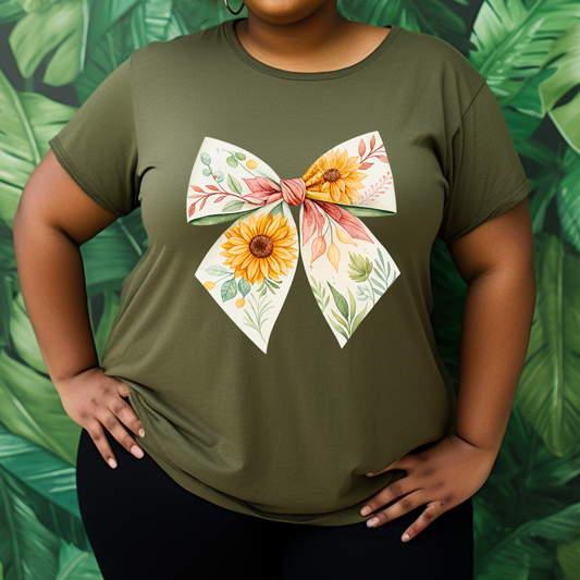 Floral Bow DTF Print