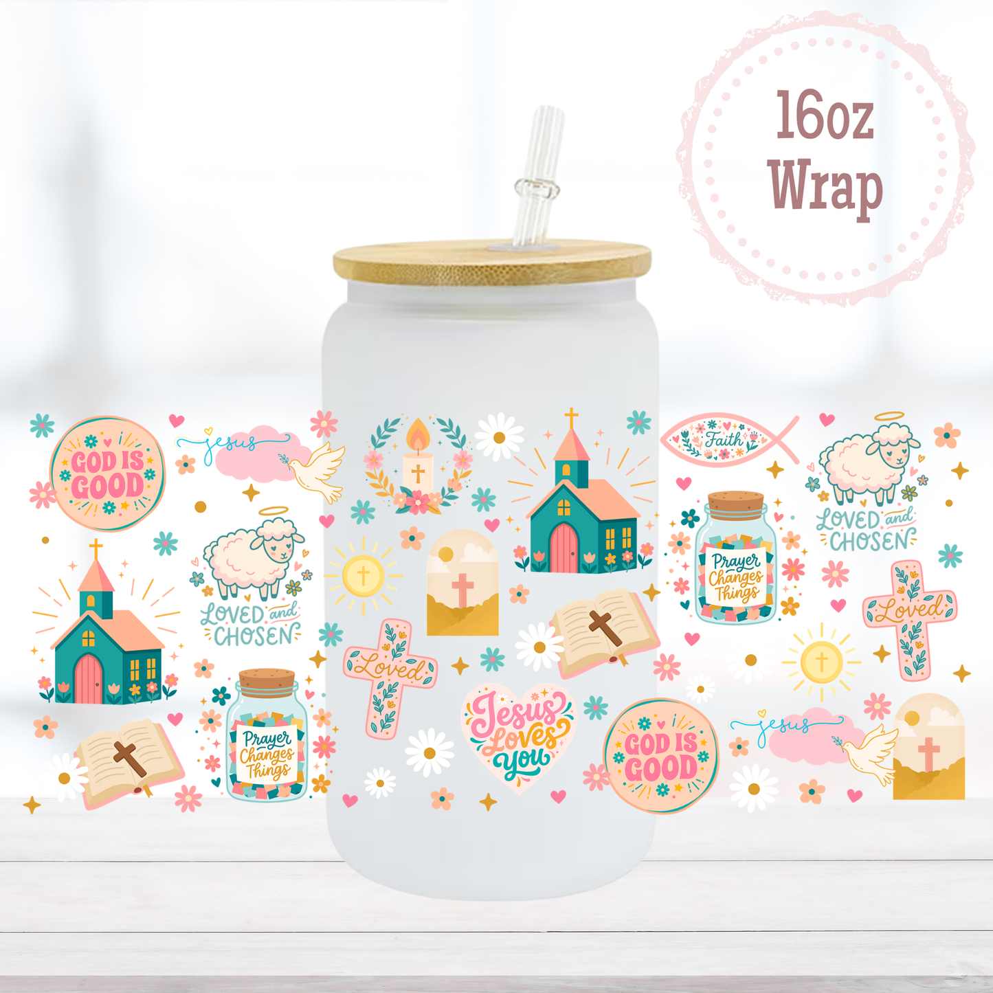 Faith 16oz UVDTF Cup Wrap