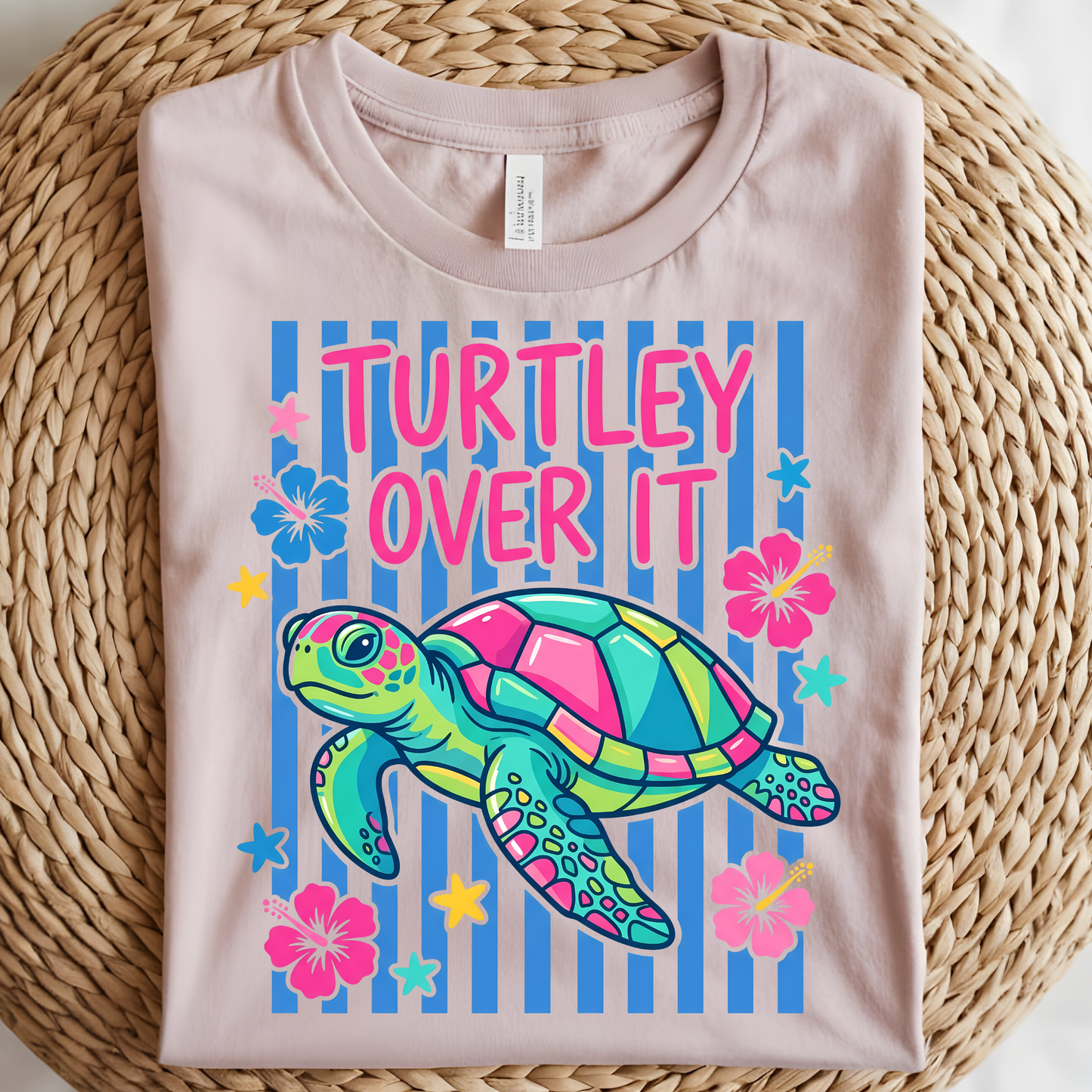 Turtley Over It DTF Print