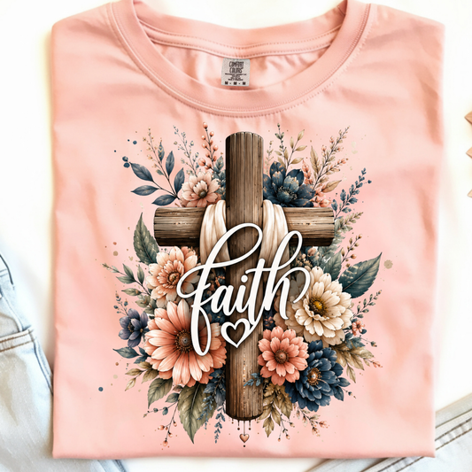 Faith Floral DTF Print