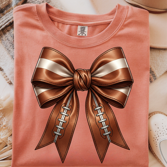 Football Bow DTF Print