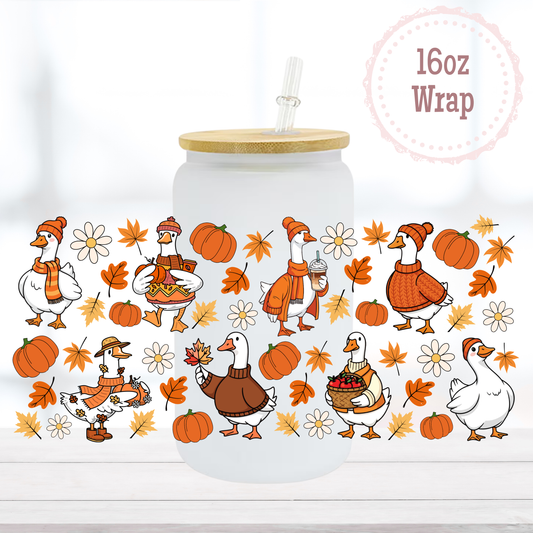 Fall Geese 16oz UVDTF Cup Wrap