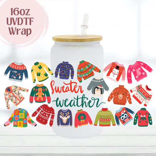 Sweater Weather 16oz UVDTF Cup Wrap