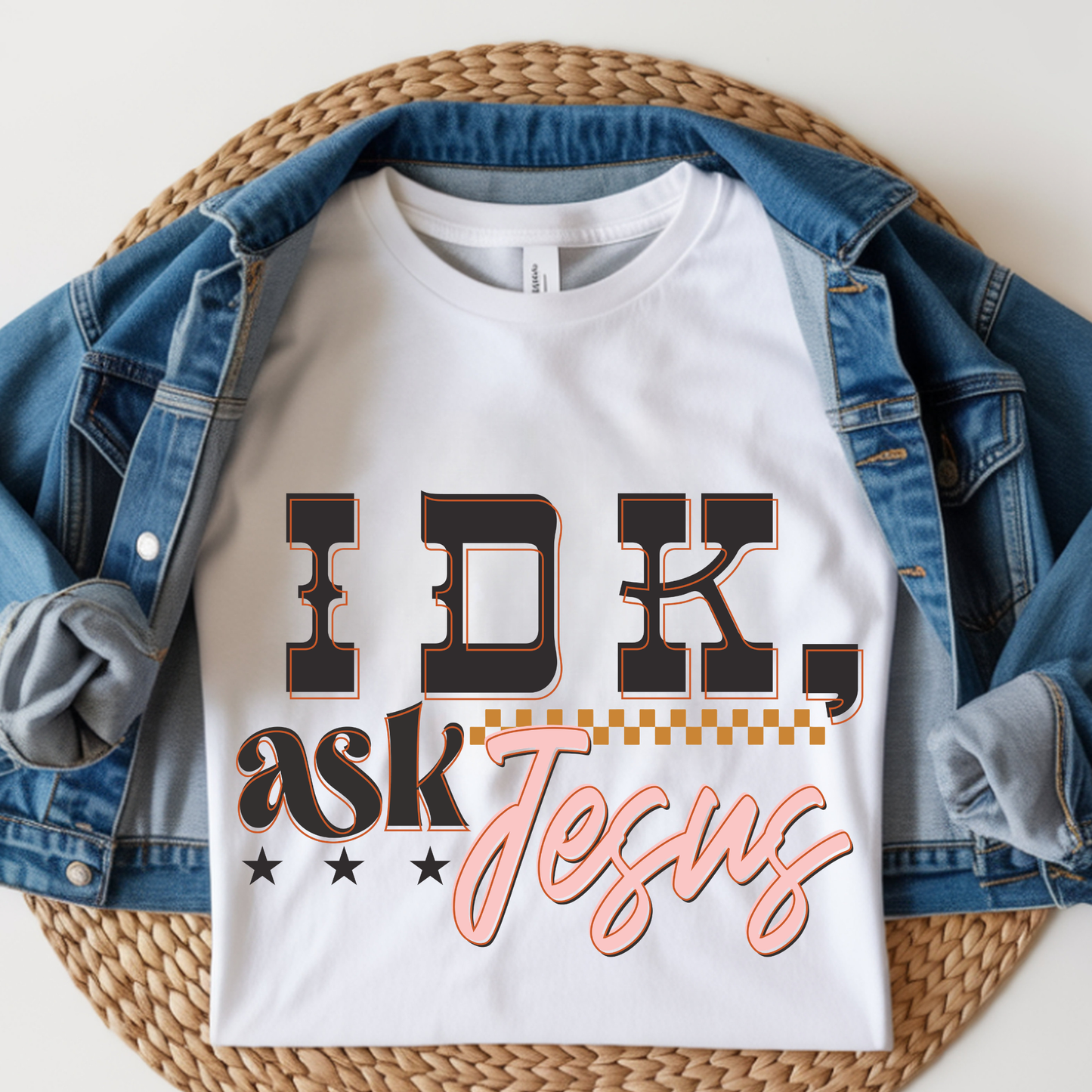 IDK ask Jesus Kids DTF Print
