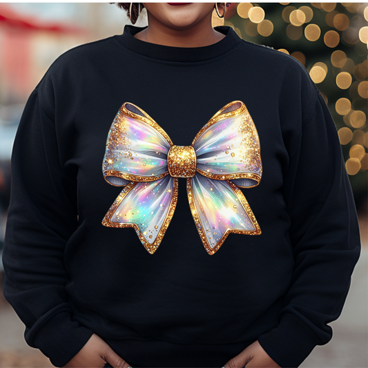 Gold Bow DTF Print