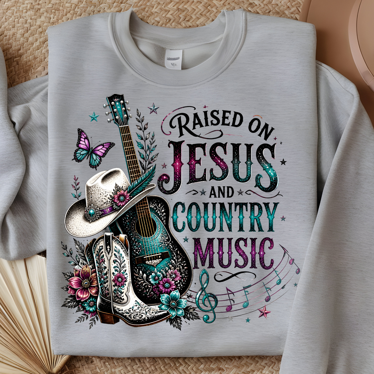 Jesus & Country Music DTF Print