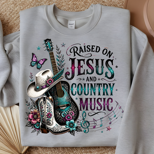Jesus & Country Music DTF Print