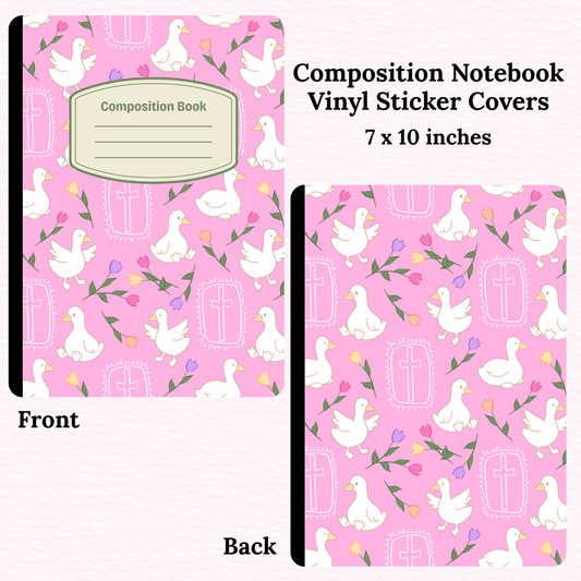 Goose and Crosses Composition Notebook Vinyl Cover