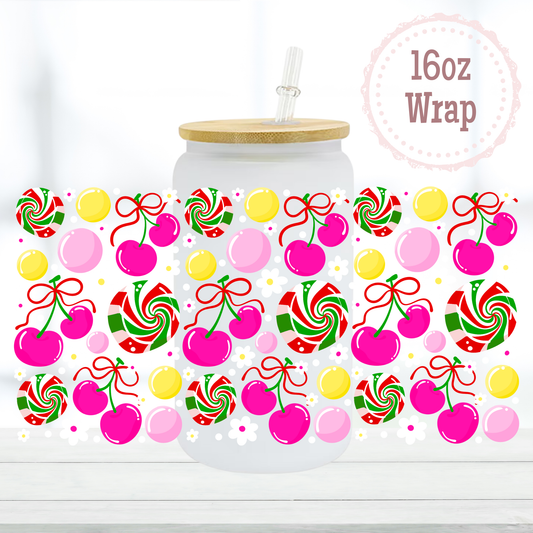 Christmas Candies 16oz UVDTF Cup Wrap