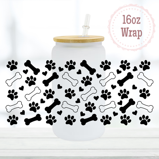 Dog Bones 16oz UVDTF Cup Wrap