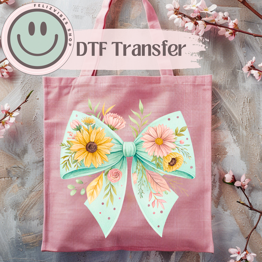 Flower Bow DTF Print