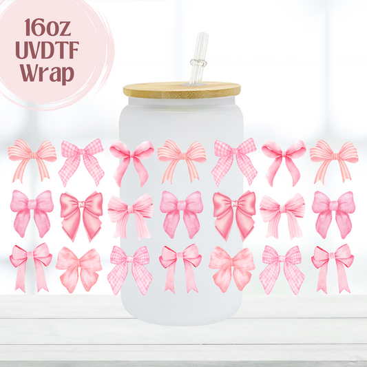 Pink Bows 16oz UVDTF Cup Wrap