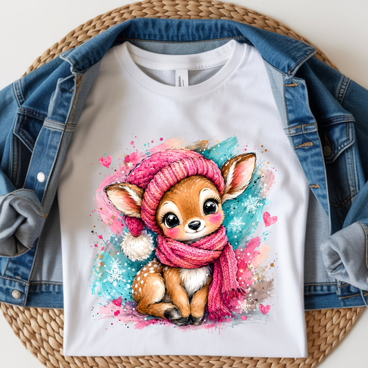 Cute Deer Kids DTF Print