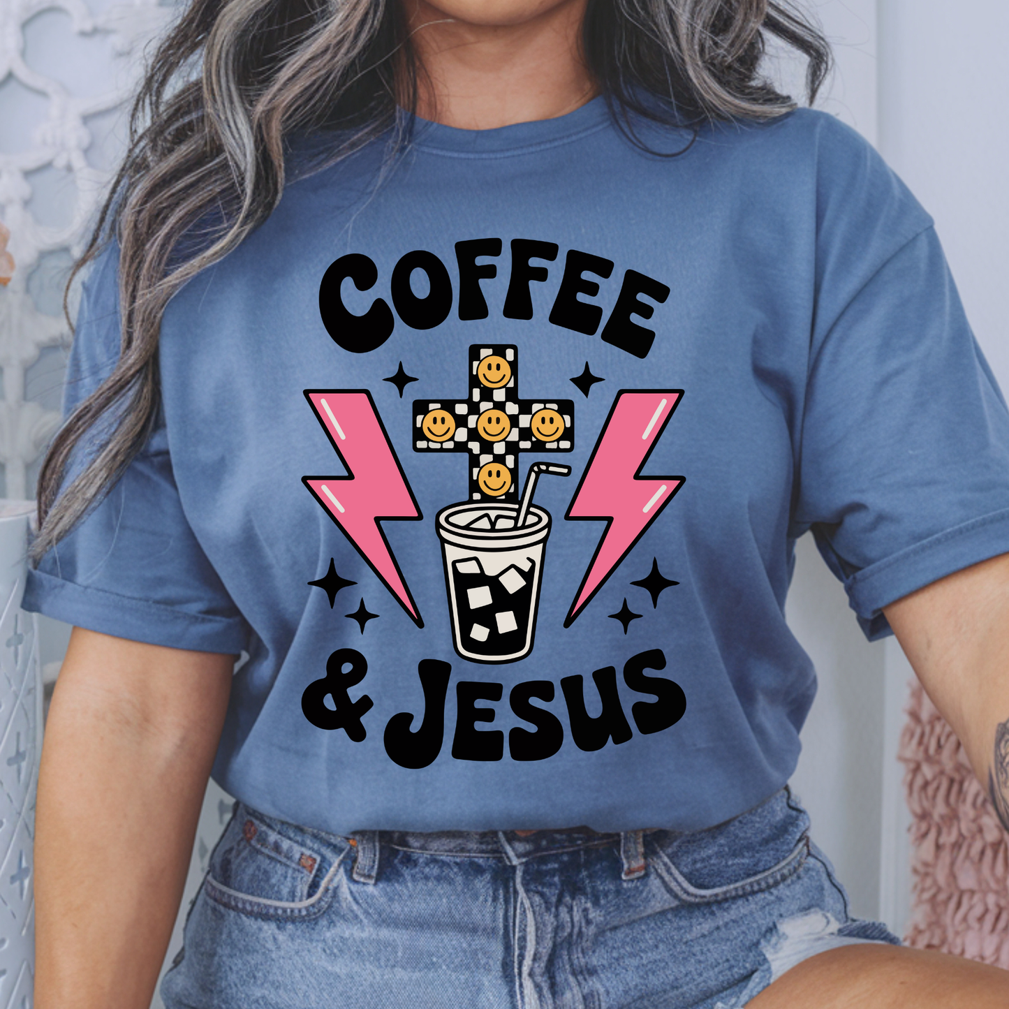 Coffee & Jesus DTF Print