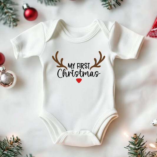 My First Christmas Reindeer 4 inch DTF Print