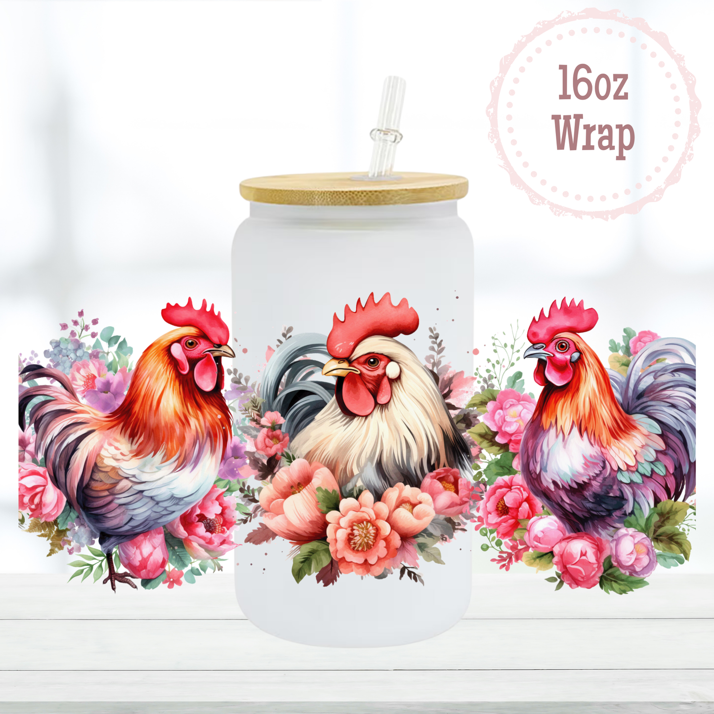 Chickens 16oz UVDTF Cup Wrap