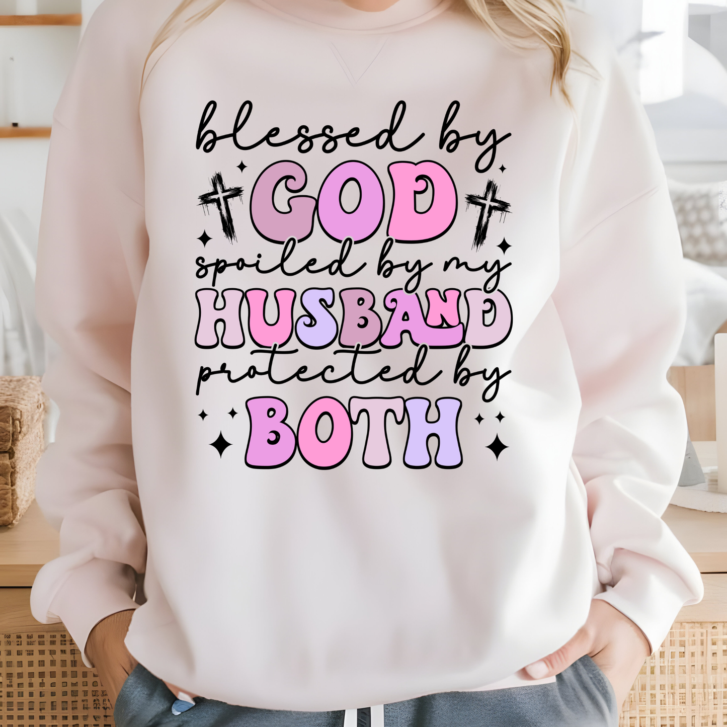 Protected by Husband and God DTF Print