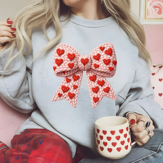 Faux Yarn Bow DTF Print