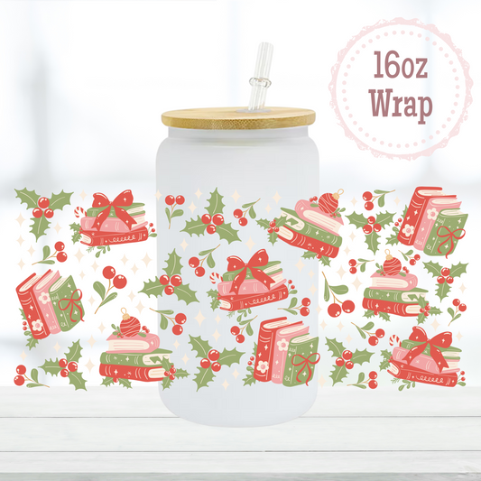 Christmas Books 16oz UVDTF Cup Wrap