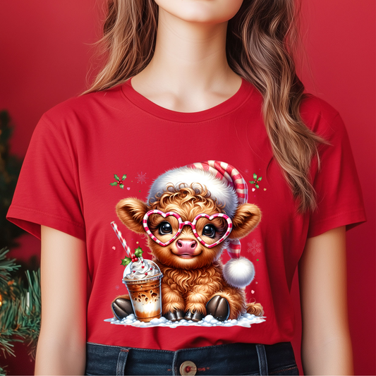 Baby Highland Christmas DTF Print