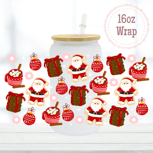 Santa Cookies 16oz UVDTF Cup Wraps