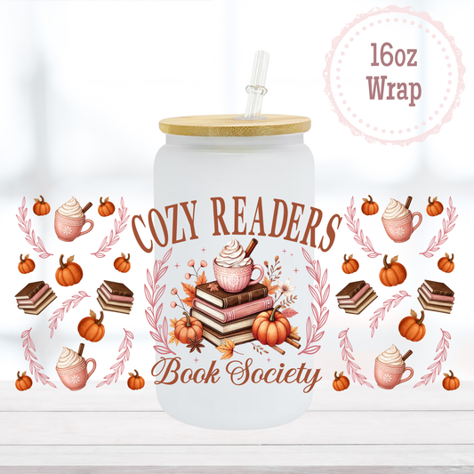 Cozy Readers 16oz UVDTF Cup Wrap