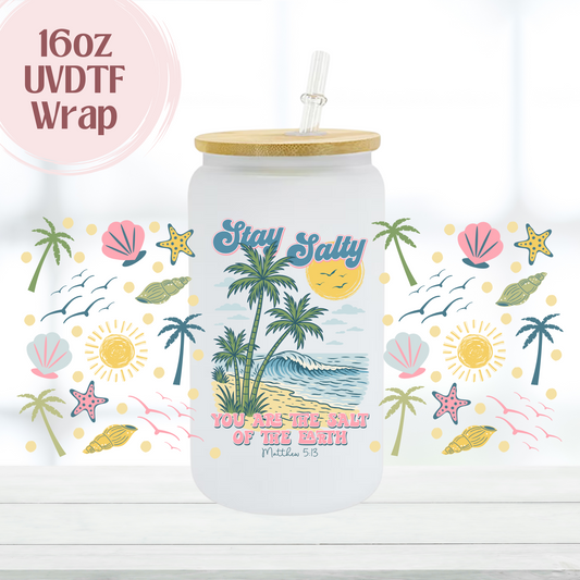 Stay Salty Faith 16oz UVDTF Cup Wrap