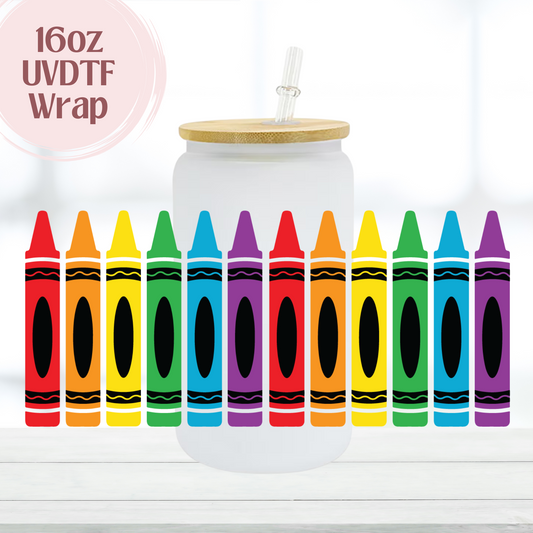Crayons 16oz UVDTF Cup Wrap