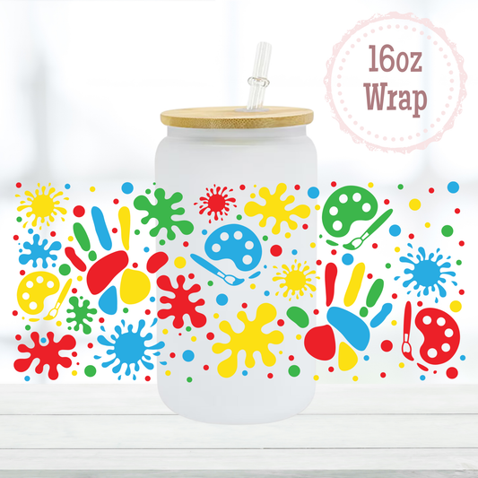 Paint Splatter 16oz UVDTF Cup Wrap