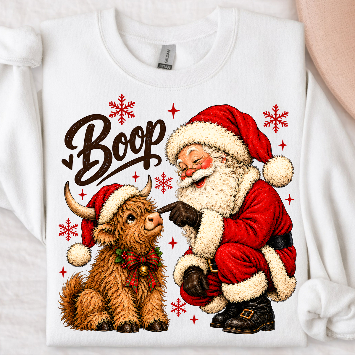 Boop Cow & Santa DTF Transfer