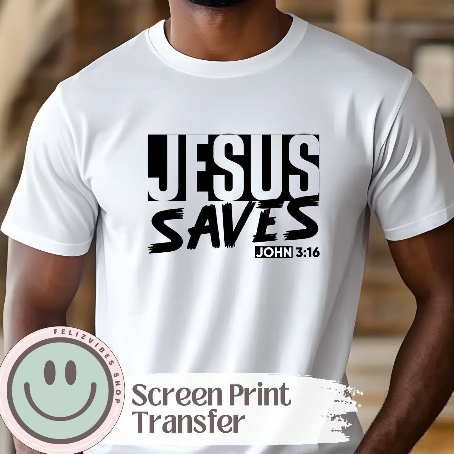 Jesus Saves Screen Print