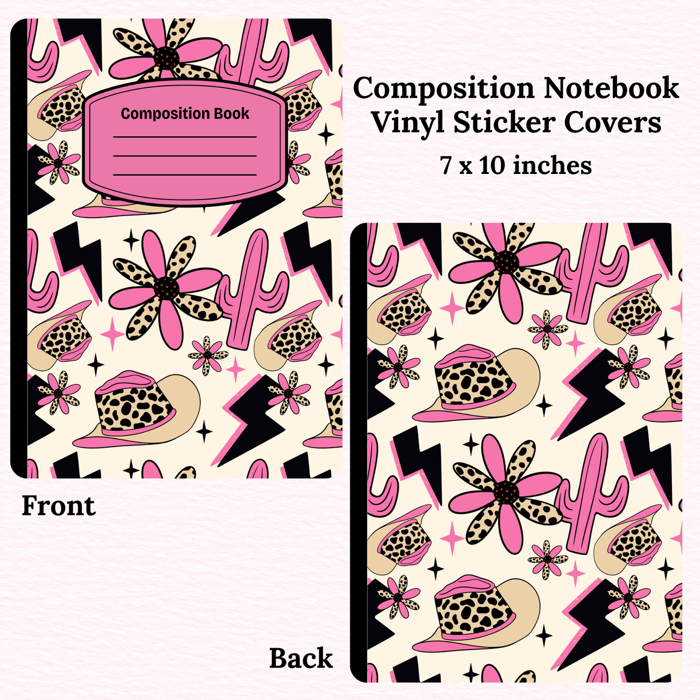 Western Floral Composition Notebook Vinyl Cover