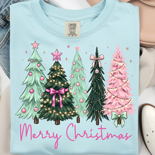 Pink Christmas DTF Transfer