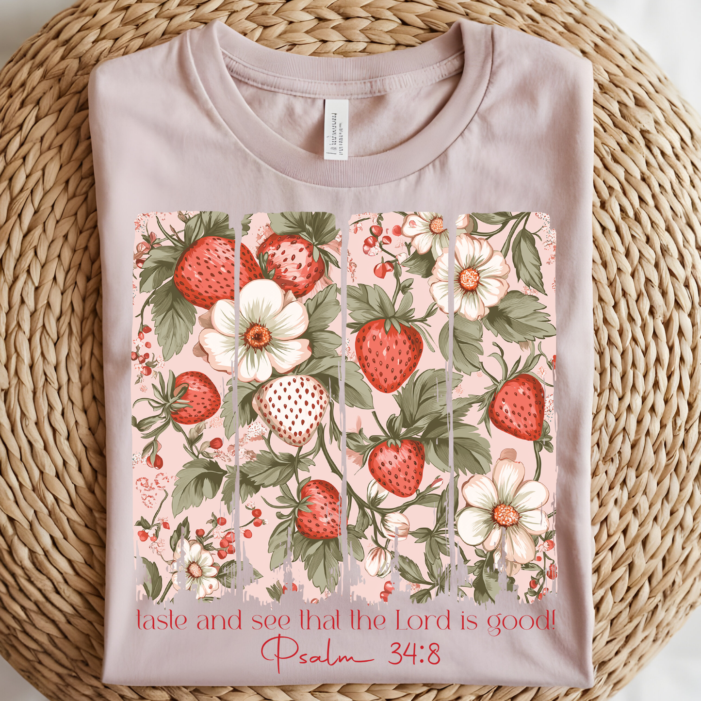 Strawberries Faith DTF Print