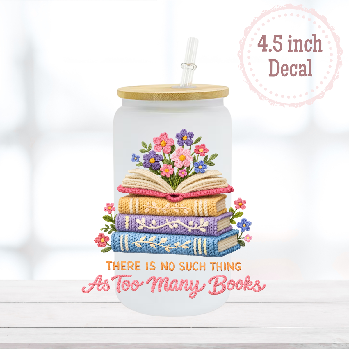 Too Many Books UVDTF Decal