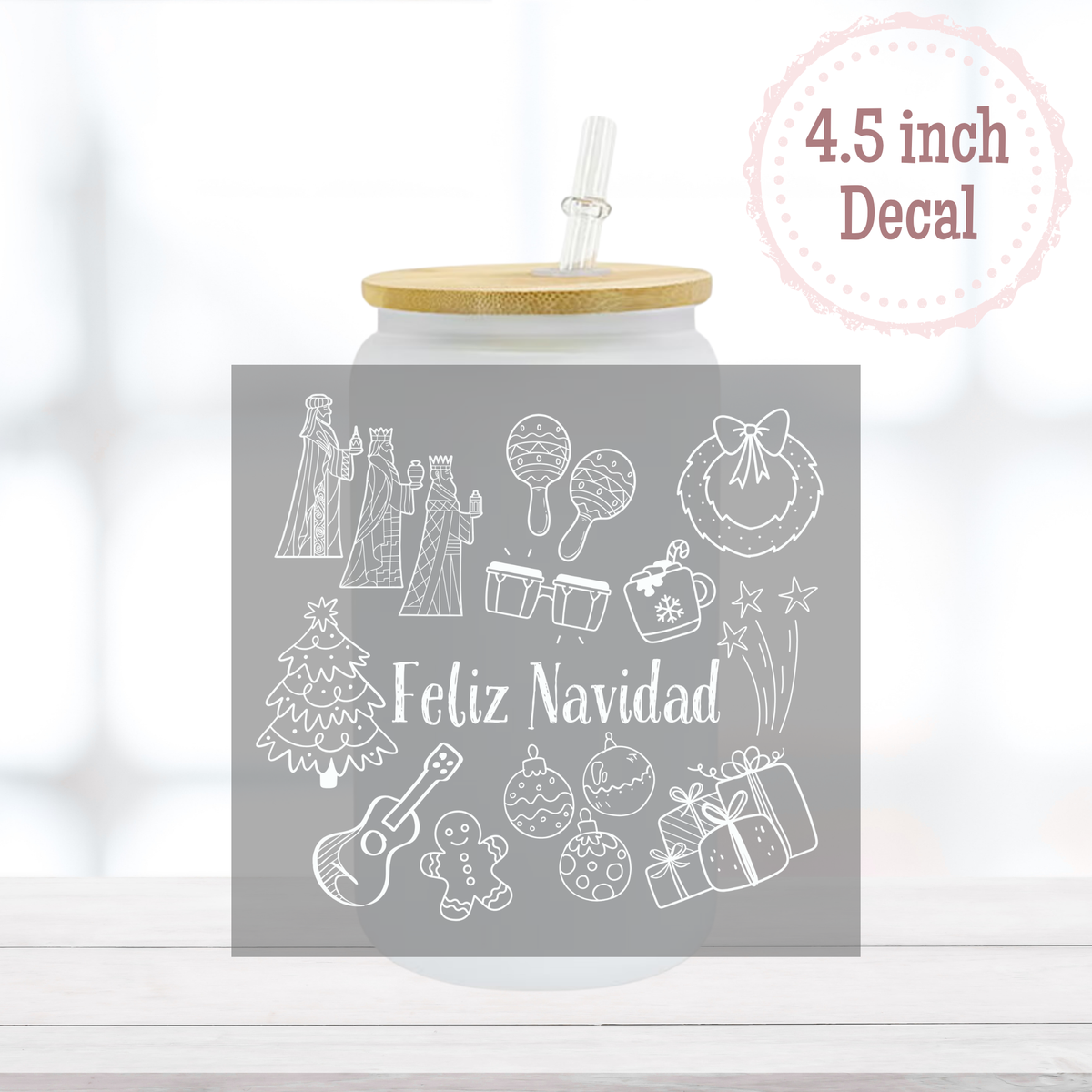 Feliz Navidad UVDTF Decal