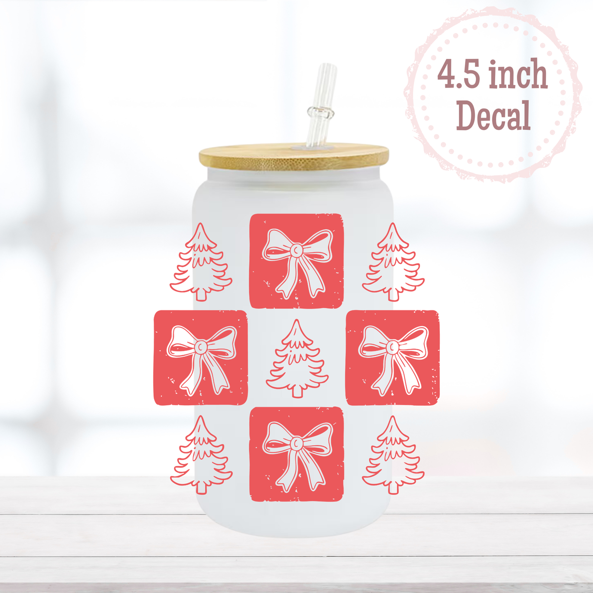 Checkered Trees UVDTF Decal