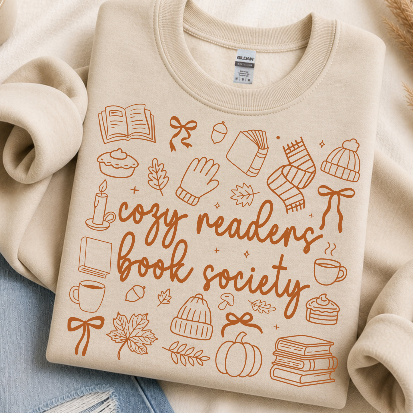 Cozy Readers DTF Print