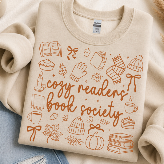 Cozy Readers DTF Print