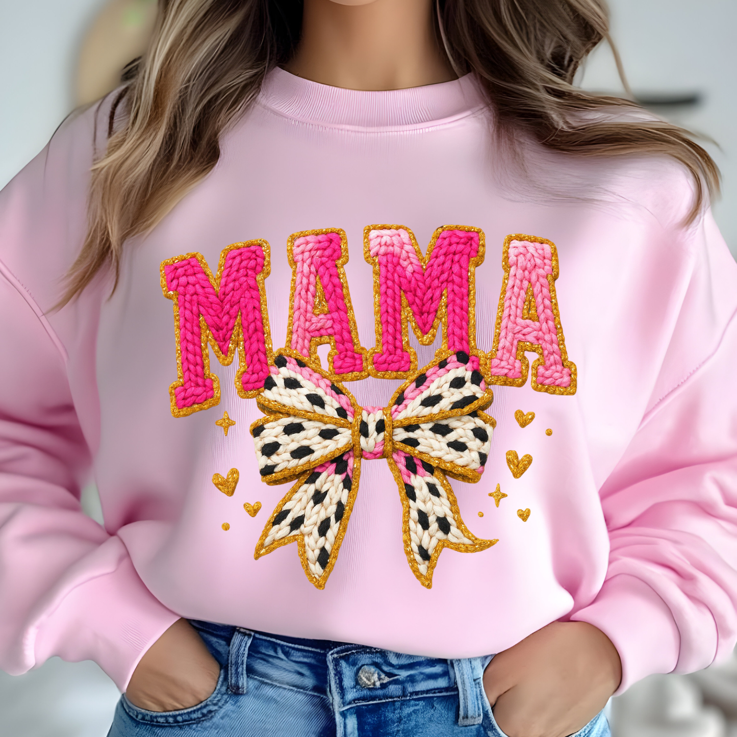 Mama Faux Yarn DTF Print