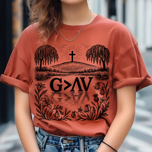 God is Greater Highs and Lows DTF Print