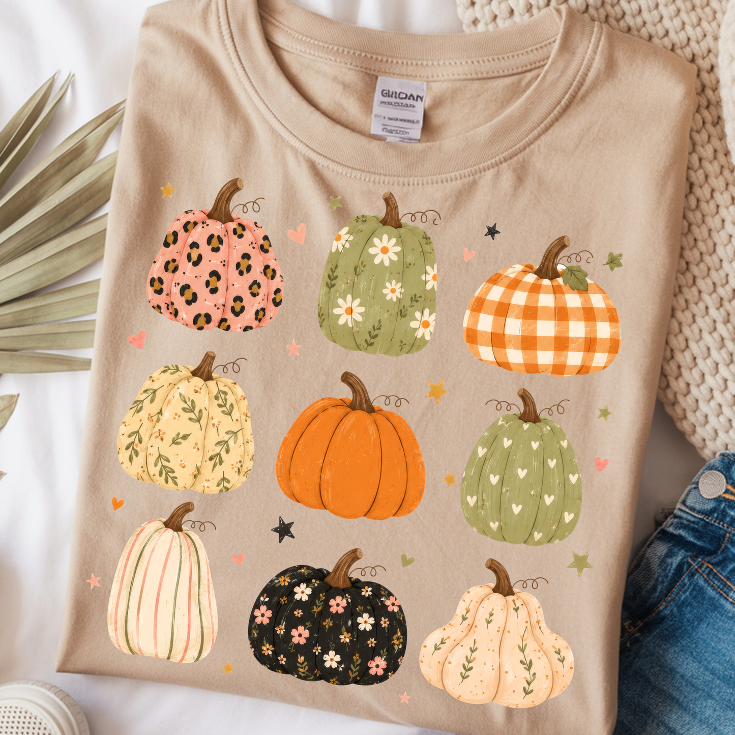 Vintage Pumpkins DTF Print