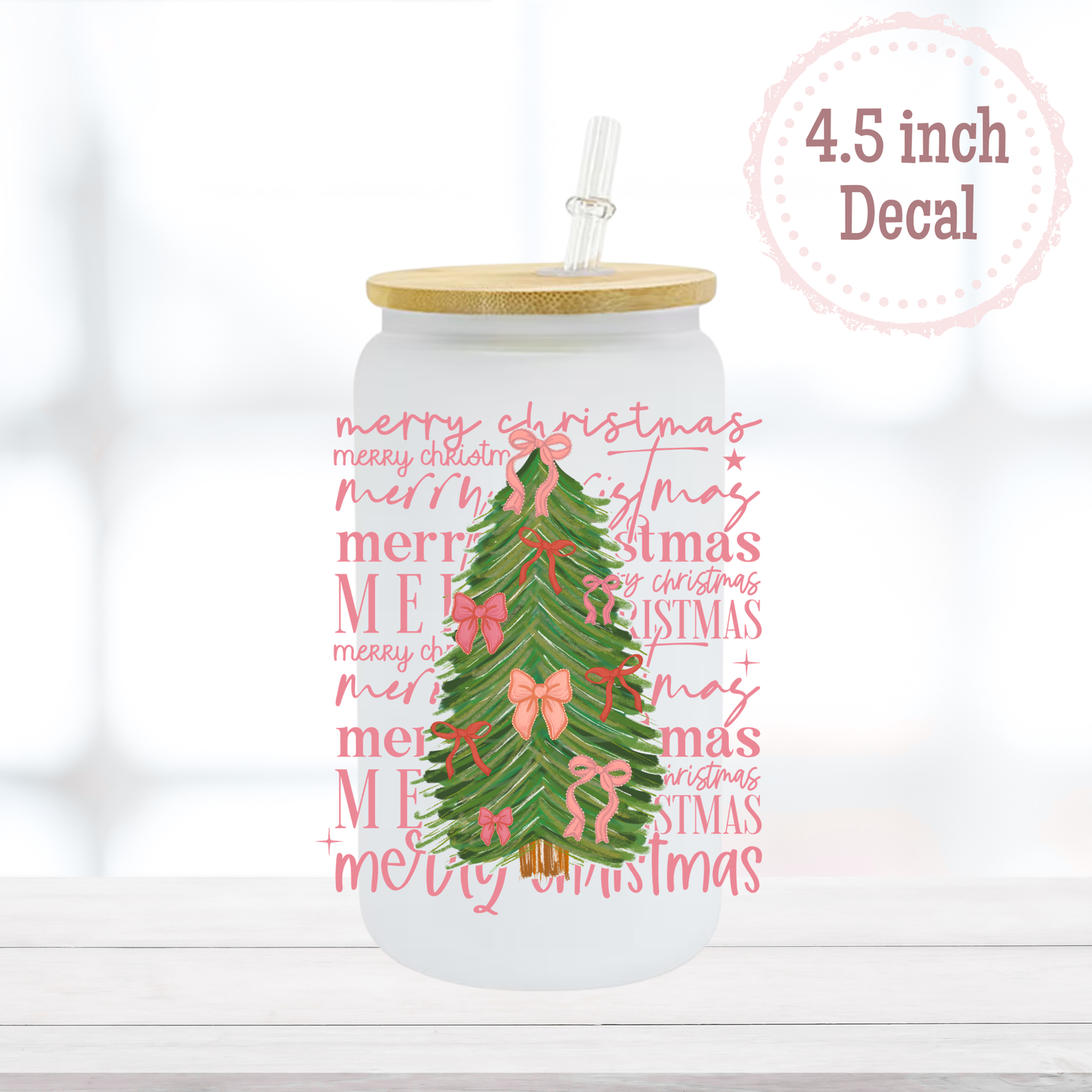 Merry Christmas Tree UVDTF Decal