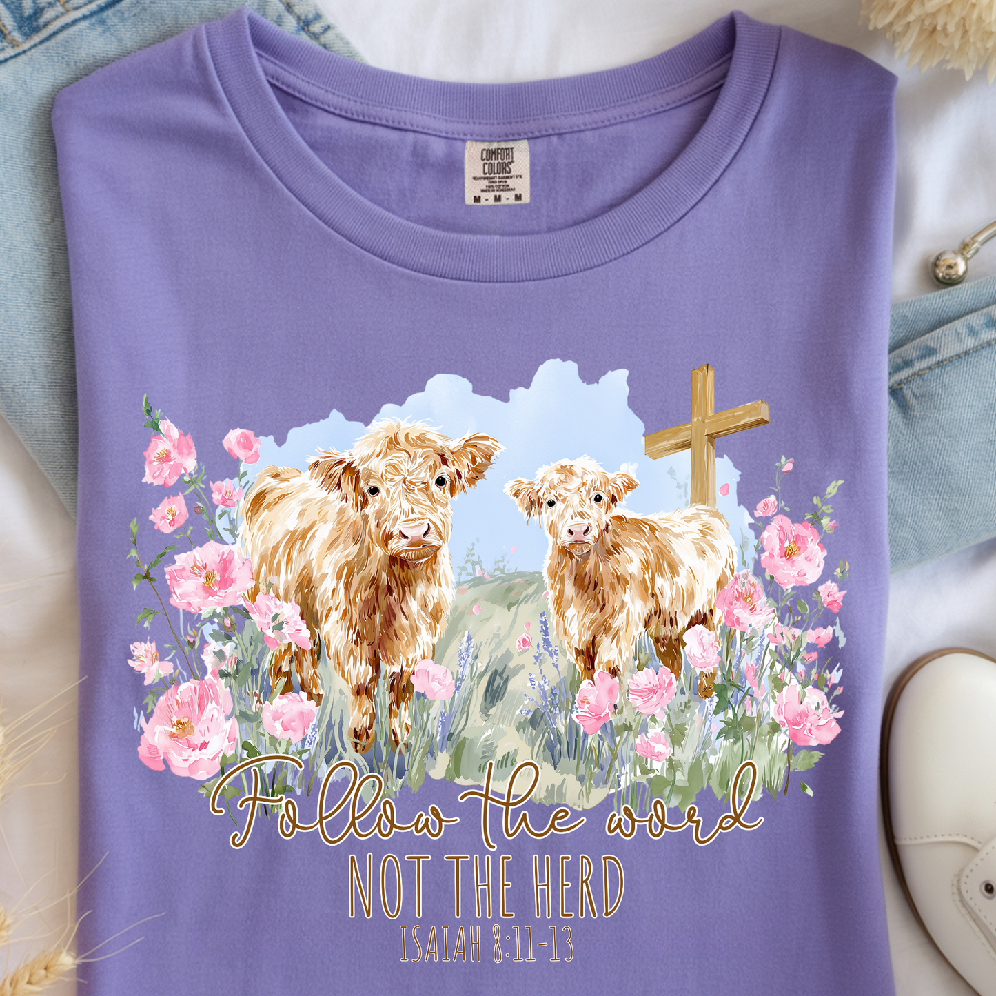 Follow the Word Cows DTF Print