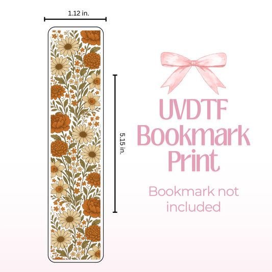 Boho Floral Double Sided Bookmark