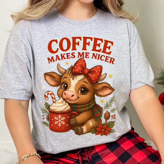 Coffee Cow DTF Print
