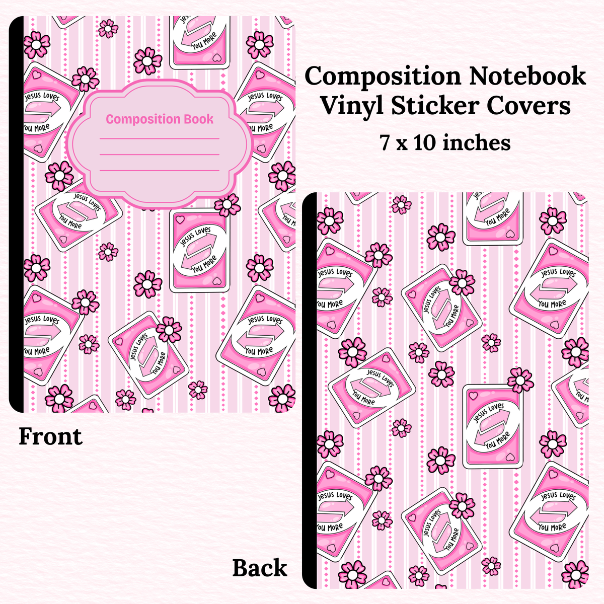Jesus Loves You More Uno Composition Notebook Vinyl Cover